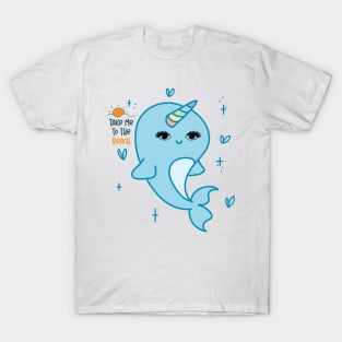 Kawaii Narwhal Cute Design T-Shirt